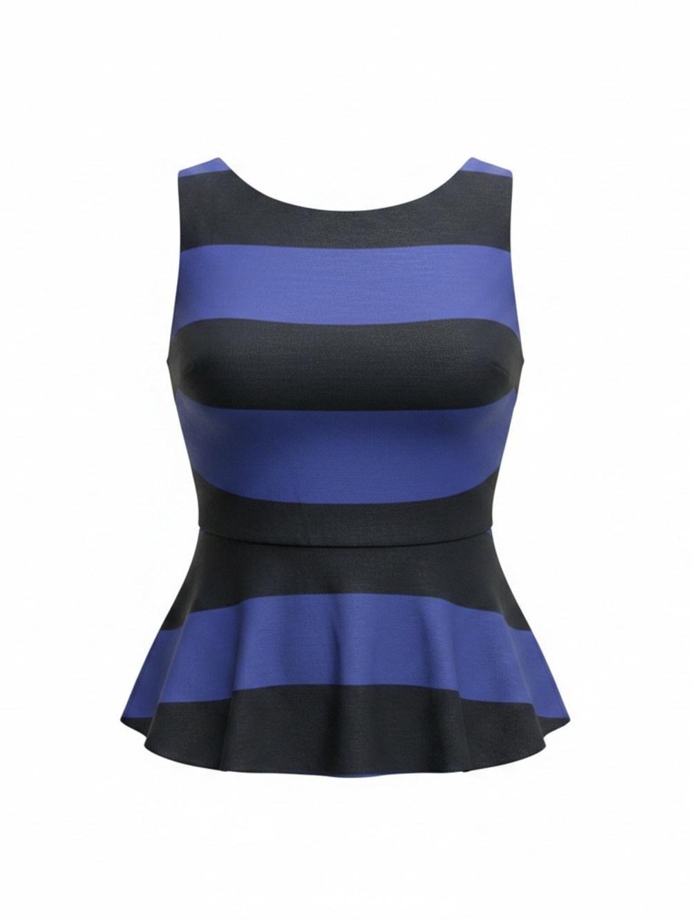 Banana Republic Blue and Black Striped Blouse
